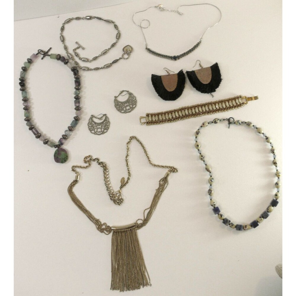 LOT: Costume jewelry Chicos necklaces earrings glass beads some vintage bracelet